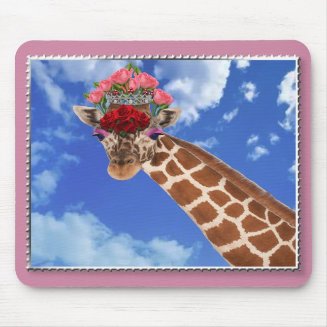 Adorable “Missy Giraffe” Mouse Mat (Front)