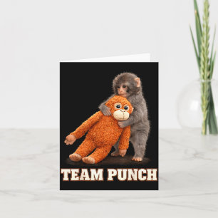Adorable monkey punch baby graphic team punch big card