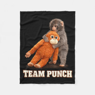 Adorable monkey punch baby graphic team punch big fleece blanket