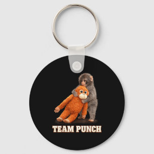 Adorable monkey punch baby graphic team punch big key ring