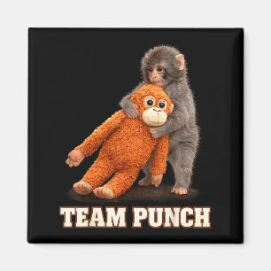 Adorable monkey punch baby graphic team punch big magnet