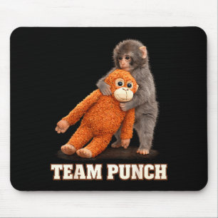 Adorable monkey punch baby graphic team punch big mouse mat