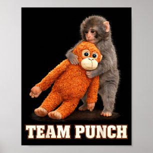 Adorable monkey punch baby graphic team punch bigA Poster