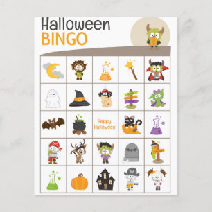 Adorable Monster & Pumpkin Halloween BINGO Board!