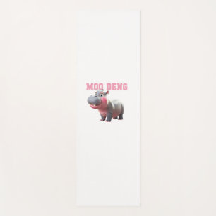 Adorable MOO DENG Baby Hippo Girls Kindergarten Vi Yoga Mat