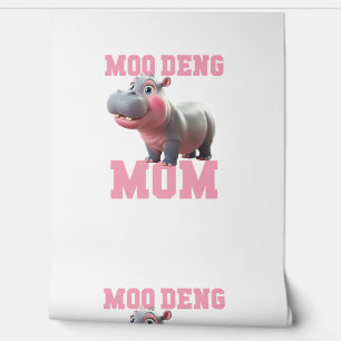 Adorable MOO DENG MOM Baby Hippo Mama Cutest Princ Wallpaper