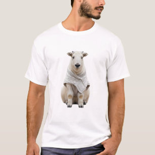Adorable Mountain Goat in Cosy Knit Sweater