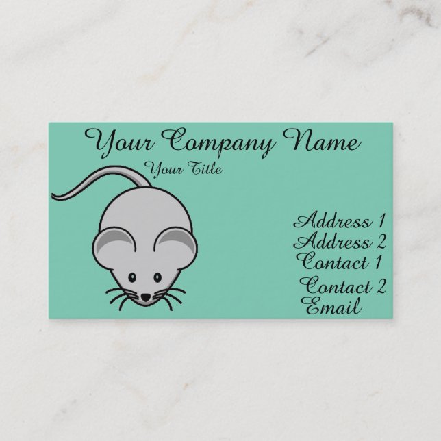 Adorable Mouse Business Card (Front)