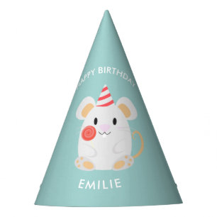 Adorable Mouse Kids Birthday Party Hat