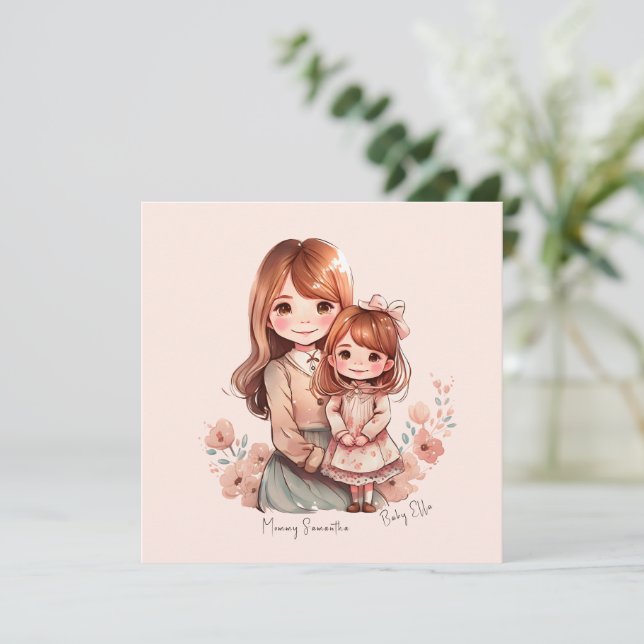 Adorable Mum and Daughter Bond (Standing Front)