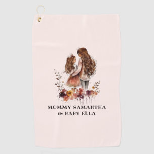 Adorable Mum and Daughter Bond (10) Golf Towel