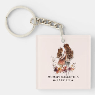 Adorable Mum and Daughter Bond (10) Key Ring
