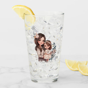 Adorable Mum and Daughter Bond (3) Glass