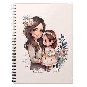Adorable Mum and Daughter Bond (3) Notebook