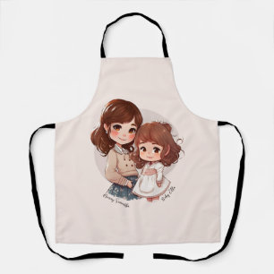 Adorable Mum and Daughter Bond (4) Apron