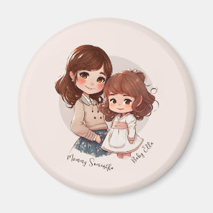 Adorable Mum and Daughter Bond (4) Magnet