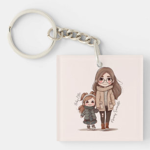 Adorable Mum and Daughter Bond (5) Key Ring