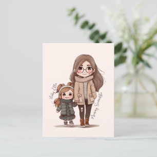 Adorable Mum and Daughter Bond (5) Postcard