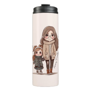 Adorable Mum and Daughter Bond (5) Thermal Tumbler