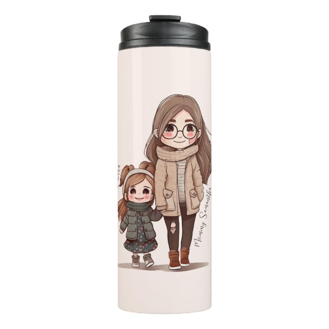 Adorable Mum and Daughter Bond (5) Thermal Tumbler (Front)
