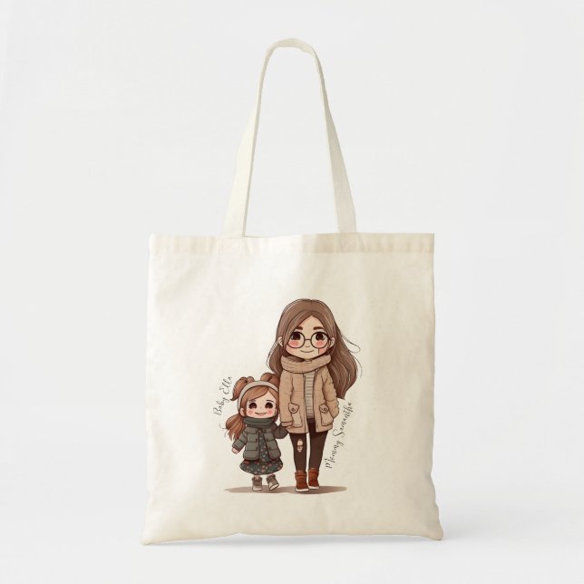 Adorable Mum and Daughter Bond (5) Tote Bag (Front)