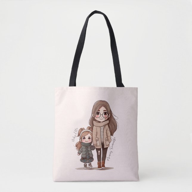 Adorable Mum and Daughter Bond (5) Tote Bag (Front)