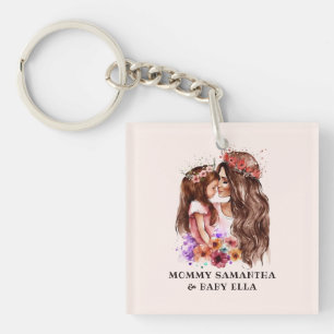 Adorable Mum and Daughter Bond (6) Key Ring