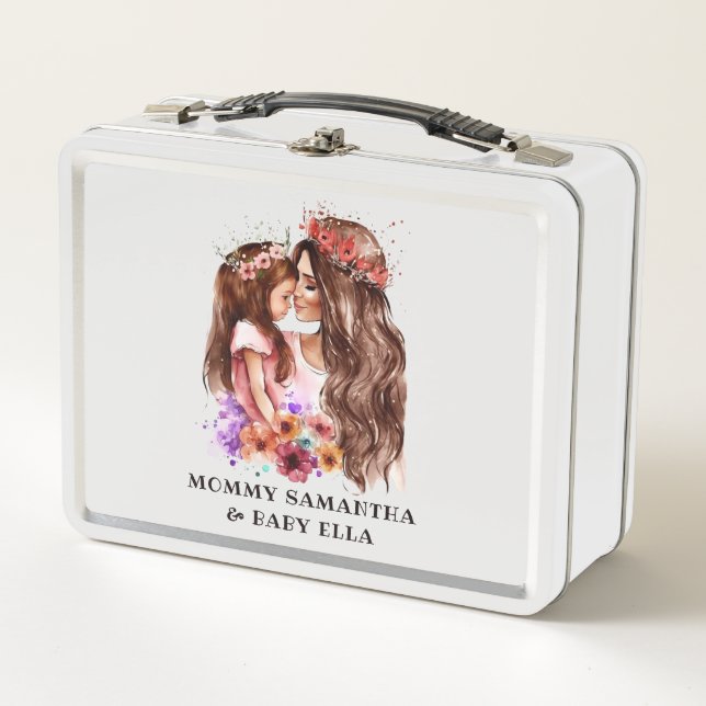 Adorable Mum and Daughter Bond (6) Metal Lunch Box (Front)
