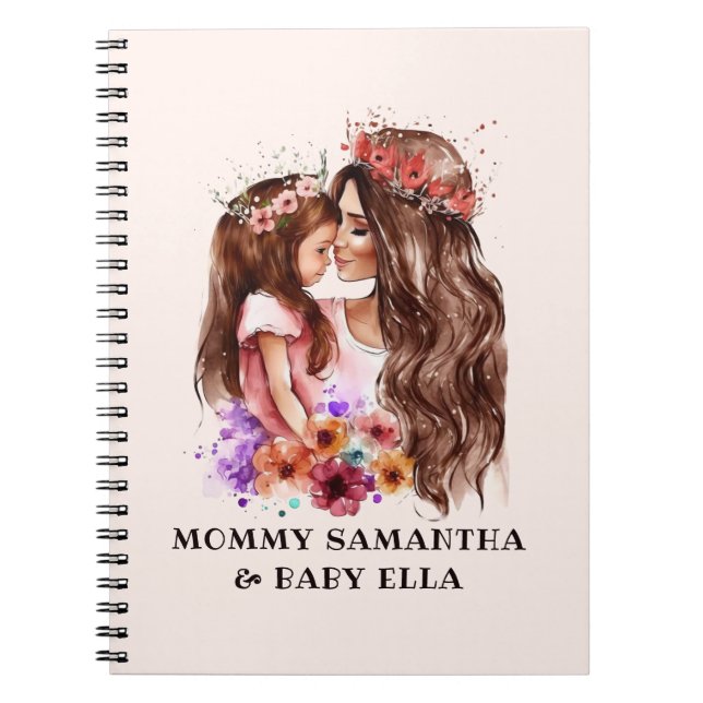 Adorable Mum and Daughter Bond (6) Notebook (Front)