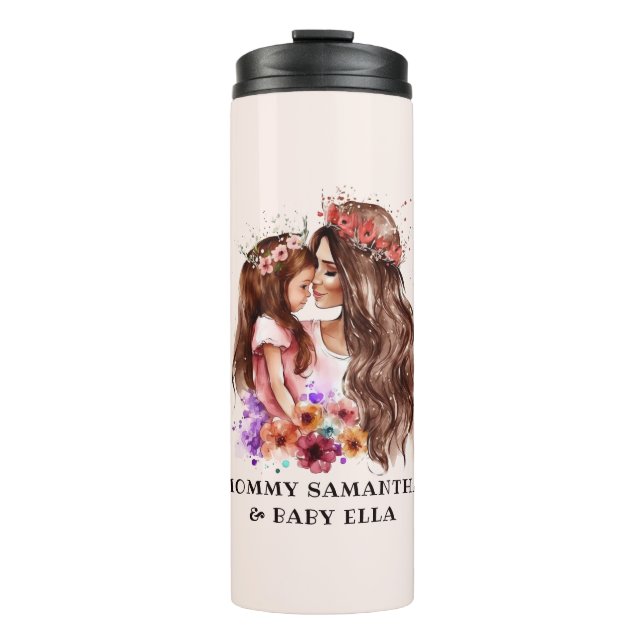 Adorable Mum and Daughter Bond (6) Thermal Tumbler (Front)