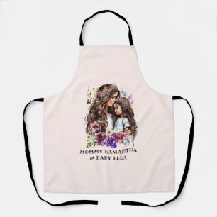 Adorable Mum and Daughter Bond (7) Apron