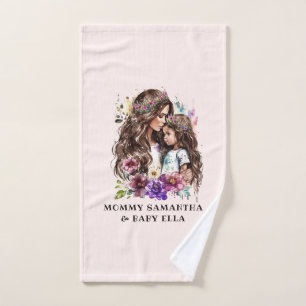 Adorable Mum and Daughter Bond (7) Bath Towel Set