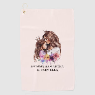 Adorable Mum and Daughter Bond (8) Golf Towel