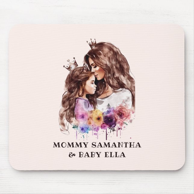 Adorable Mum and Daughter Bond (8) Mouse Mat (Front)