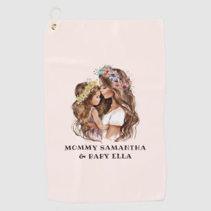 Adorable Mum and Daughter Bond (9) Golf Towel