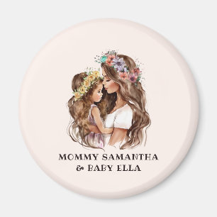 Adorable Mum and Daughter Bond (9) Magnet