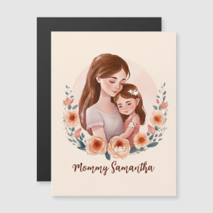Adorable Mum and Daughter Bond - Floral Frame