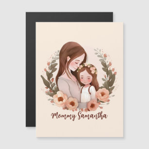 Adorable Mum and Daughter Bond - Floral Frame