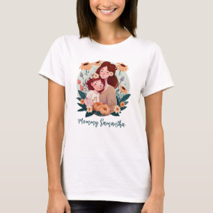 Adorable Mum and Daughter Bond - Floral Frame (3) T-Shirt