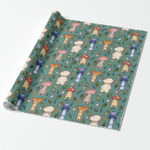Adorable Mushroom Wrapping Paper