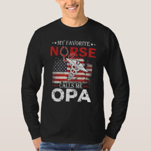 Adorable My Favourite Nurse Calls Me Opa Stethosco T-Shirt
