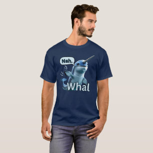 Adorable Narwhal Saying No T-Shirt