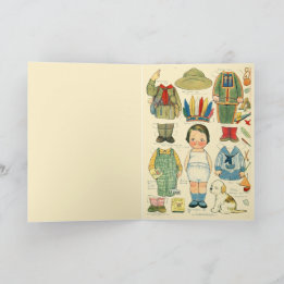 Adorable Native American Indian Art Reproduction Card