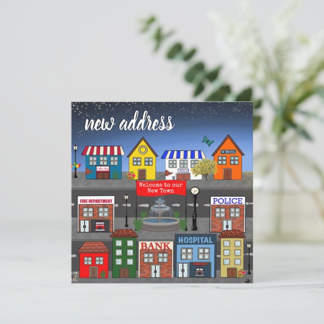 Adorable Neighbourhood New Address Announcement (Standing Front)