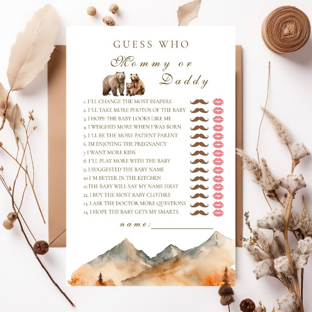 Adorable Neutral Bear Guess Who Mummy or Daddy (Creator Uploaded)