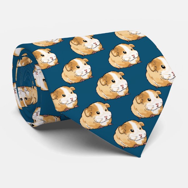 adorable new guinea pig pattern tie (Rolled)