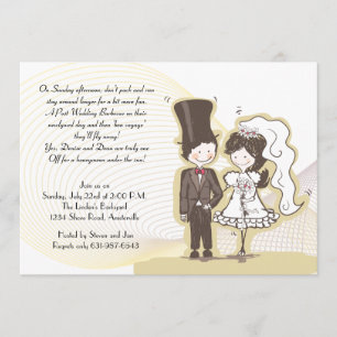 Adorable Newlyweds Post Wedding Invitation