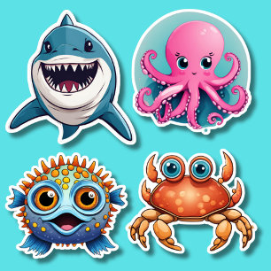 Adorable Ocean Life Set Waterproof 