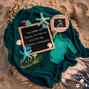 Adorable  Ocean Theme Pregnancy announcement