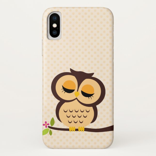 Adorable Orange Owl Case-Mate iPhone Case (Back)